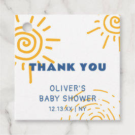 Etiquetas Para Recuerdos Rayo Retro Moderno De Sunshine Baby Shower