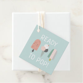 Etiquetas Para Recuerdos Ready to Pop Ice Cream Baby Shower Favor Tag