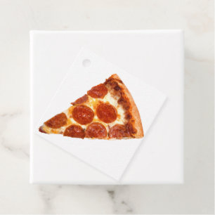 Etiquetas Para Recuerdos rebanada de pizza de pepperoni clásica de Slippery