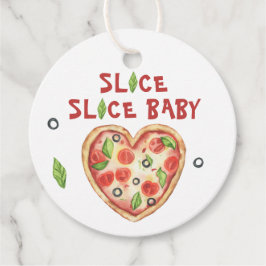 Etiquetas Para Recuerdos rebanada de pizza para bebé - baby shower acuarela