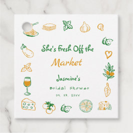 Etiquetas Para Recuerdos Recién Salido del Mercado Boda Dibujada a Mano