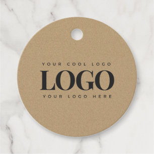 Etiquetas Para Recuerdos Rectángulo de estilo Kraft Logotipo de negocio sen