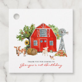 Etiquetas Para Recuerdos Red Barn | Fiesta de cumpleaños temática agrícola 