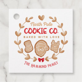 Etiquetas Para Recuerdos Red Cute Gingerbread Navidades Cookies Exchange