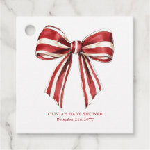 Red de navidades | Baby Shower White Coquette Bow