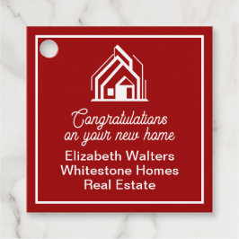 Etiquetas Para Recuerdos Red Real Estate Company Customized Realtor Party