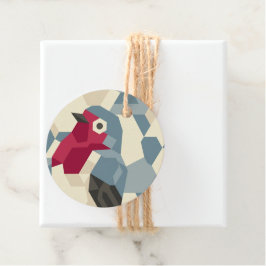 Etiquetas Para Recuerdos Red Robin in Vector Block Gift Tags - Set of 12