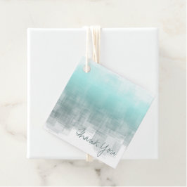 Etiquetas Para Recuerdos Reflexiones de acuarela Gracias ID774 Verde azulad