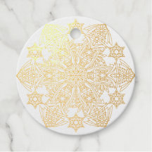 Regal Relieve metalizado Vintage Snowflake Favor &