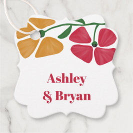 Etiquetas Para Recuerdos Regalo Boda floral florido y colorido