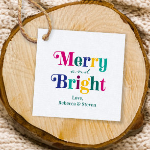 Etiquetas Para Recuerdos Regalo Colorido de Navidad Festivo Alegre y Brilla