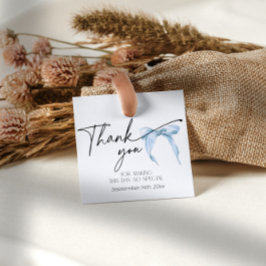 Etiquetas Para Recuerdos Regalo de agradecimiento para boda con lazo azul