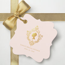 Regalo de Baby Shower Rosa Vintage Regencia con Ci