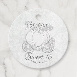 Etiquetas Para Recuerdos Regalo de Boda Carruaje Brillante Blanco de Cenici