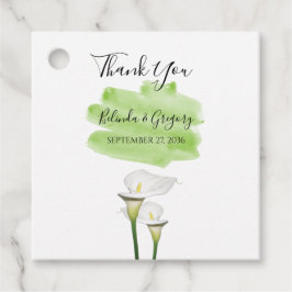 Etiquetas Para Recuerdos Regalo de Boda de color blanco Calla Lilies