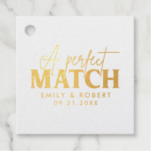 Etiquetas Para Recuerdos Regalo de Boda Gold y Black-Perfect Match