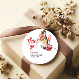Etiquetas Para Recuerdos Regalo de Despedida de Soltera Petals And Prosecco