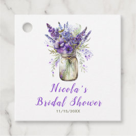 Etiquetas Para Recuerdos Regalo de ducha de novia en frasco de Mason con la