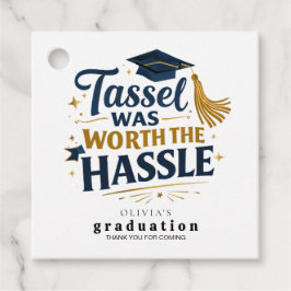 Etiquetas Para Recuerdos Regalo de Fiesta de Graduación Moderna Negro y Dor