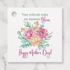 Etiquetas Para Recuerdos Regalo de flor en el día de la madre de negocios