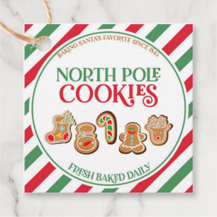 Etiquetas Para Recuerdos Regalo de las cookies del Polo Norte de los navida