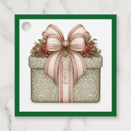 Etiquetas Para Recuerdos Regalo de Navidad Verde