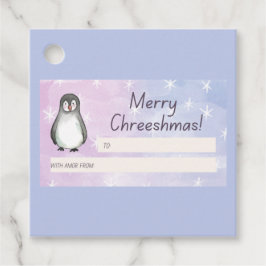Etiquetas Para Recuerdos Regalo de Penguin de Feliz Navidad