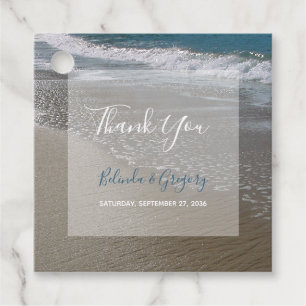 Etiquetas Para Recuerdos Regalo de playa y Boda de arena costera