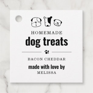 Etiquetas Para Recuerdos Regalo de trato de perro casero o