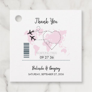 Etiquetas Para Recuerdos Regalo del Boda de tarjetas de embarque de destino