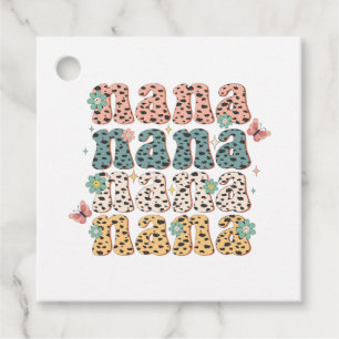 Etiquetas Para Recuerdos Regalo del Día de la Madre   Nana Flower