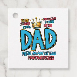 Etiquetas Para Recuerdos Regalo del Día del Padre   Héroe De Dios