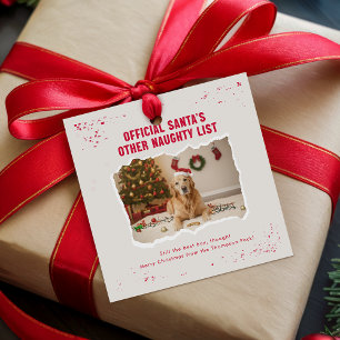 Etiquetas Para Recuerdos Regalo divertido de Navidad para perros modernos