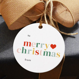 Etiquetas Para Recuerdos Regalo moderno y colorido de navidad