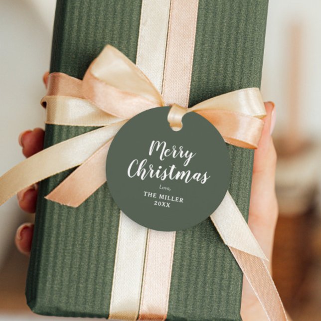 Etiquetas Para Recuerdos Regalo navideño verde (Subido por el creador)