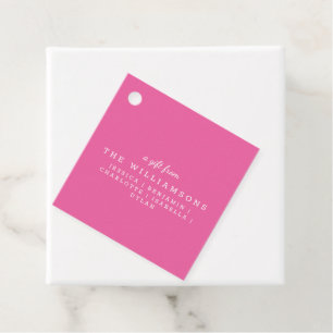 Etiquetas Para Recuerdos Regalo Personalizado De Moderno Rosa Brillante