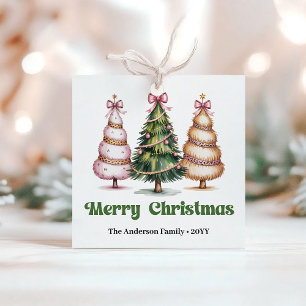 Etiquetas Para Recuerdos Regalo Personalizado de Navidad con Estampado de L