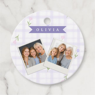 Etiquetas Para Recuerdos Regalo Personalizado de Nombre Floral de Cuadros d