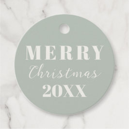 Etiquetas Para Recuerdos Regalo verde suave de navidad Minimalista moderna
