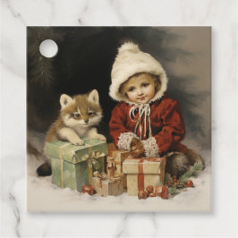 Etiquetas Para Recuerdos Regalos de Navidades de niños de la fauna y la flo