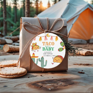 Etiquetas Para Recuerdos Regalos para baby shower de bebé mexicano Taco bou