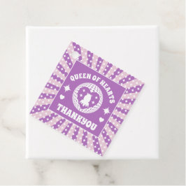 Etiquetas Para Recuerdos Reina Púrpura Retro De Los Corazones Cumpleaños