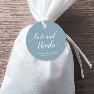 Etiquetas Para Recuerdos Relax Script Amor y gracias Boda de color Personal