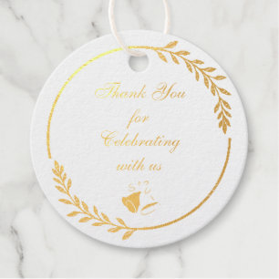 Etiquetas Para Recuerdos Relieve metalizado dorado bodas campanas gracias e