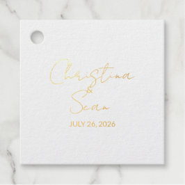 Etiquetas Para Recuerdos Relieve metalizado dorado Dolphin Boda Pareja