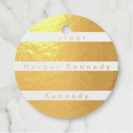 Etiquetas Para Recuerdos Relieve metalizado dorado real de nombres con band