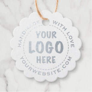 Etiquetas Para Recuerdos Relieve metalizado plateado Kraft Price Tag Hang T