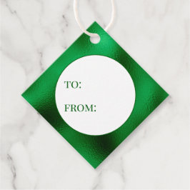 Etiquetas Para Recuerdos Relieve metalizado Verde Desde