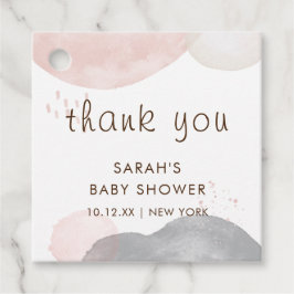 Etiquetas Para Recuerdos Resumen de color de agua minimalista de Boho Baby