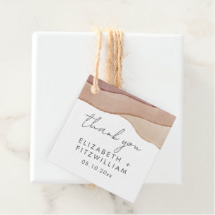 Etiquetas Para Recuerdos Resumen de la acuarela de Boho Rust Maple Gracia